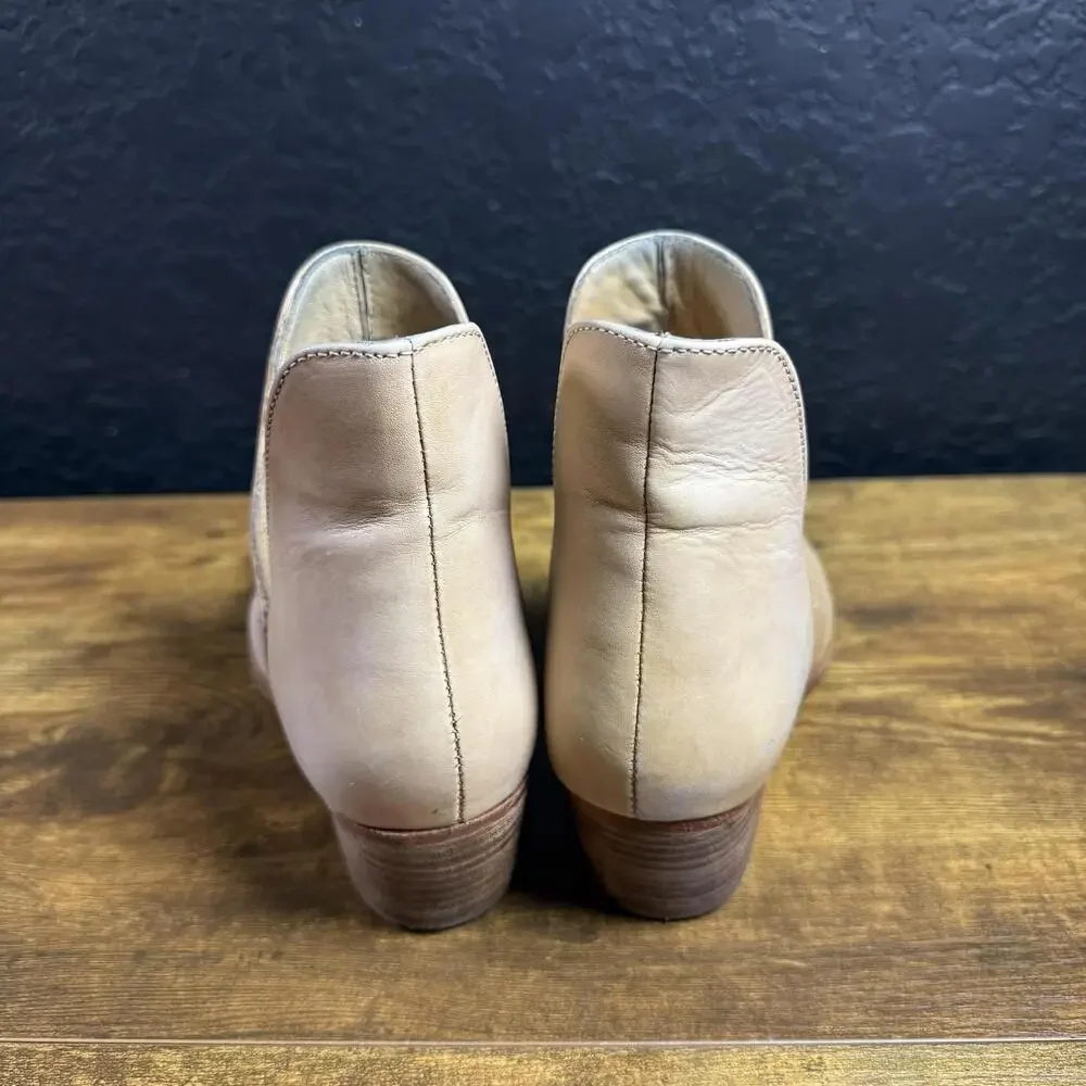 Free People Hunt the Plains‎ OB391307 Tan Leather Ankle Booties Womens Size 36